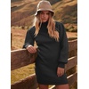 image:imageANRABESS Women Long Sleeve Turtle Mock Neck Rib Knit Stretch Slim Fitted Bodycon Sweater Mini Short Dress 2026 Fall OutfitsBlack