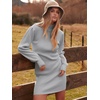 image:imageANRABESS Women Long Sleeve Turtle Mock Neck Rib Knit Stretch Slim Fitted Bodycon Sweater Mini Short Dress 2026 Fall OutfitsGray