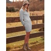 image:imageANRABESS Women Long Sleeve Turtle Mock Neck Rib Knit Stretch Slim Fitted Bodycon Sweater Mini Short Dress 2026 Fall OutfitsGray