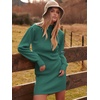 image:imageANRABESS Women Long Sleeve Turtle Mock Neck Rib Knit Stretch Slim Fitted Bodycon Sweater Mini Short Dress 2026 Fall OutfitsGreen