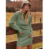 image:imageANRABESS Women Long Sleeve Turtle Mock Neck Rib Knit Stretch Slim Fitted Bodycon Sweater Mini Short Dress 2026 Fall OutfitsGreen Gray