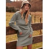image:imageANRABESS Women Long Sleeve Turtle Mock Neck Rib Knit Stretch Slim Fitted Bodycon Sweater Mini Short Dress 2026 Fall OutfitsLight Gray Green