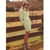 image:imageANRABESS Women Long Sleeve Turtle Mock Neck Rib Knit Stretch Slim Fitted Bodycon Sweater Mini Short Dress 2026 Fall OutfitsLight Green