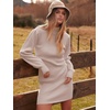 image:imageANRABESS Women Long Sleeve Turtle Mock Neck Rib Knit Stretch Slim Fitted Bodycon Sweater Mini Short Dress 2026 Fall OutfitsPink