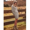 image:imageANRABESS Women Long Sleeve Turtle Mock Neck Rib Knit Stretch Slim Fitted Bodycon Sweater Mini Short Dress 2026 Fall OutfitsRed Apricot