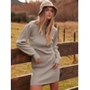 image:imageANRABESS Women Long Sleeve Turtle Mock Neck Rib Knit Stretch Slim Fitted Bodycon Sweater Mini Short Dress 2026 Fall OutfitsRed Apricot