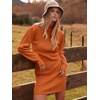 image:imageANRABESS Women Long Sleeve Turtle Mock Neck Rib Knit Stretch Slim Fitted Bodycon Sweater Mini Short Dress 2026 Fall OutfitsRust Orange