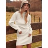 image:imageANRABESS Women Long Sleeve Turtle Mock Neck Rib Knit Stretch Slim Fitted Bodycon Sweater Mini Short Dress 2026 Fall OutfitsWhite