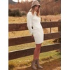 image:imageANRABESS Women Long Sleeve Turtle Mock Neck Rib Knit Stretch Slim Fitted Bodycon Sweater Mini Short Dress 2026 Fall OutfitsWhite