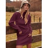 image:imageANRABESS Women Long Sleeve Turtle Mock Neck Rib Knit Stretch Slim Fitted Bodycon Sweater Mini Short Dress 2026 Fall OutfitsWine Red
