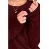 image:imageANRABESS Womens 100 Wool Sweaters Crewneck Long Sleeve Work Business Casual Basic Sweater Tops 2026 Fall OutfitsDark Red