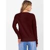 image:imageANRABESS Womens 100 Wool Sweaters Crewneck Long Sleeve Work Business Casual Basic Sweater Tops 2026 Fall OutfitsDark Red