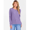 image:imageANRABESS Womens 100 Wool Sweaters Crewneck Long Sleeve Work Business Casual Basic Sweater Tops 2026 Fall OutfitsLight Purple