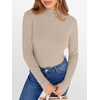 image:imageANRABESS Womens Lettuce Trim Mock Neck Long Sleeve Tops 2026 Casual Dressy Ribbed Knit Slim Fit Tee Shirt Fall Layer OutfitsBeige