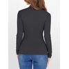 image:imageANRABESS Womens Lettuce Trim Mock Neck Long Sleeve Tops 2026 Casual Dressy Ribbed Knit Slim Fit Tee Shirt Fall Layer OutfitsDeep Grey