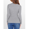 image:imageANRABESS Womens Lettuce Trim Mock Neck Long Sleeve Tops 2026 Casual Dressy Ribbed Knit Slim Fit Tee Shirt Fall Layer OutfitsGrey