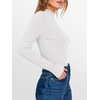 image:imageANRABESS Womens Lettuce Trim Mock Neck Long Sleeve Tops 2026 Casual Dressy Ribbed Knit Slim Fit Tee Shirt Fall Layer OutfitsWhite