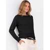 image:imageANRABESS Womens Long Sleeve Rolled Neck Casual Soft Lightweight Basic Pullover Sweater Top 2026 Fall Shirt Work OutfitsBlack
