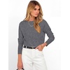 image:imageANRABESS Womens Long Sleeve Rolled Neck Casual Soft Lightweight Basic Pullover Sweater Top 2026 Fall Shirt Work OutfitsDark Grey