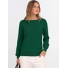 image:imageANRABESS Womens Long Sleeve Rolled Neck Casual Soft Lightweight Basic Pullover Sweater Top 2026 Fall Shirt Work OutfitsForest Green