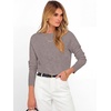 image:imageANRABESS Womens Long Sleeve Rolled Neck Casual Soft Lightweight Basic Pullover Sweater Top 2026 Fall Shirt Work OutfitsGrey Khaki