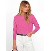 image:imageANRABESS Womens Long Sleeve Rolled Neck Casual Soft Lightweight Basic Pullover Sweater Top 2026 Fall Shirt Work OutfitsHot Pink