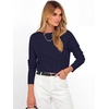image:imageANRABESS Womens Long Sleeve Rolled Neck Casual Soft Lightweight Basic Pullover Sweater Top 2026 Fall Shirt Work OutfitsNavy Blue