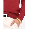 image:imageANRABESS Womens Long Sleeve Rolled Neck Casual Soft Lightweight Basic Pullover Sweater Top 2026 Fall Shirt Work OutfitsRed