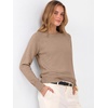 image:imageANRABESS Womens Long Sleeve Rolled Neck Casual Soft Lightweight Basic Pullover Sweater Top 2026 Fall Shirt Work OutfitsTan