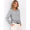 image:imageANRABESS Womens Long Sleeve V Neck Basic Sweaters  Classic Pullover TopsSoft LooseBusiness Casual WorkTravel VacationAll Day WearFall Spring OutfitsWinter Layer ClothingLight Grey