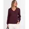 image:imageANRABESS Womens Long Sleeve V Neck Basic Sweaters  Classic Pullover TopsSoft LooseBusiness Casual WorkTravel VacationAll Day WearFall Spring OutfitsWinter Layer ClothingDark Red