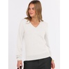 image:imageANRABESS Womens Long Sleeve V Neck Basic Sweaters  Classic Pullover TopsSoft LooseBusiness Casual WorkTravel VacationAll Day WearFall Spring OutfitsWinter Layer ClothingWhite