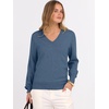 image:imageANRABESS Womens Long Sleeve V Neck Basic Sweaters  Classic Pullover TopsSoft LooseBusiness Casual WorkTravel VacationAll Day WearFall Spring OutfitsWinter Layer ClothingDeep Blue