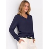 image:imageANRABESS Womens Long Sleeve V Neck Basic Sweaters  Classic Pullover TopsSoft LooseBusiness Casual WorkTravel VacationAll Day WearFall Spring OutfitsWinter Layer ClothingNavy Blue