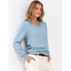 image:imageANRABESS Womens Long Sleeve V Neck Basic Sweaters  Classic Pullover TopsSoft LooseBusiness Casual WorkTravel VacationAll Day WearFall Spring OutfitsWinter Layer ClothingLight Blue