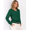 image:imageANRABESS Womens Long Sleeve V Neck Basic Sweaters  Classic Pullover TopsSoft LooseBusiness Casual WorkTravel VacationAll Day WearFall Spring OutfitsWinter Layer ClothingDark Forest Green
