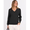 image:imageANRABESS Womens Long Sleeve V Neck Basic Sweaters  Classic Pullover TopsSoft LooseBusiness Casual WorkTravel VacationAll Day WearFall Spring OutfitsWinter Layer ClothingBlack