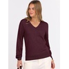 image:imageANRABESS Womens Long Sleeve V Neck Basic Sweaters  Classic Pullover TopsSoft LooseBusiness Casual WorkTravel VacationAll Day WearFall Spring OutfitsWinter Layer ClothingDark Red