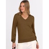 image:imageANRABESS Womens Long Sleeve V Neck Basic Sweaters  Classic Pullover TopsSoft LooseBusiness Casual WorkTravel VacationAll Day WearFall Spring OutfitsWinter Layer ClothingCaramel