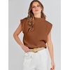 image:imageANRABESS Womens Mock Neck Sleeveless Sweater Vest Casual Cap Sleeve Knit Pullover Tank Tops 2026 Fall ClothesCaramel Orange