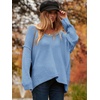 image:imageANRABESS Womens Oversized Casual Loose Slouchy Scoop V Neck Batwing Long Sleeve Knit 2026 Fall Pullover SweatersBlue