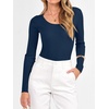 image:imageANRABESS Womens Ribbed Fitted Sweater Long Sleeve Shirts Scoop Neck Lightweight Casual Knit Slim Tops 2026 Fall OutfitsNavy Blue