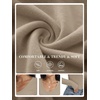 image:imageANRABESS Womens Wool Blend Long Sleeve V Neck Shirts  Comfy Soft Top Slim Fit Knit Daily Travel Going Out Clothes Basic Casual Fall Spring Transition OutfitsLight Khaki