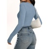 image:imageANRABESS Womens Wool Blend Long Sleeve V Neck Shirts  Comfy Soft Top Slim Fit Knit Daily Travel Going Out Clothes Basic Casual Fall Spring Transition OutfitsBlue