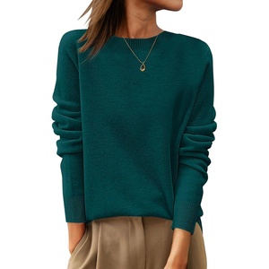 image:imageANRABESS Womens 100 Wool Sweaters Crewneck Long Sleeve Work Business Casual Basic Sweater Tops 2026 Fall OutfitsLake