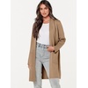 image:imageANRABESS Cardigan Sweater for Women Casual 2026 Fall Fashion Coat Long Sleeve Open Front Knit Coatigan OutwearKhaki