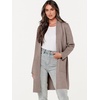 image:imageANRABESS Cardigan Sweater for Women Casual 2026 Fall Fashion Coat Long Sleeve Open Front Knit Coatigan OutwearRed Khaki