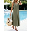 image:imageANRABESS Maxi Dresses for WomenScoop Neck Sleeveless Long Tank DressSummer Casual Sundress for BeachTravel amp VacationArmy Green