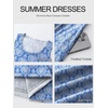 image:imageANRABESS Maxi Dresses for WomenScoop Neck Sleeveless Long Tank DressSummer Casual Sundress for BeachTravel amp VacationBlue White Printed
