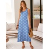image:imageANRABESS Maxi Dresses for WomenScoop Neck Sleeveless Long Tank DressSummer Casual Sundress for BeachTravel amp VacationBlue White Printed